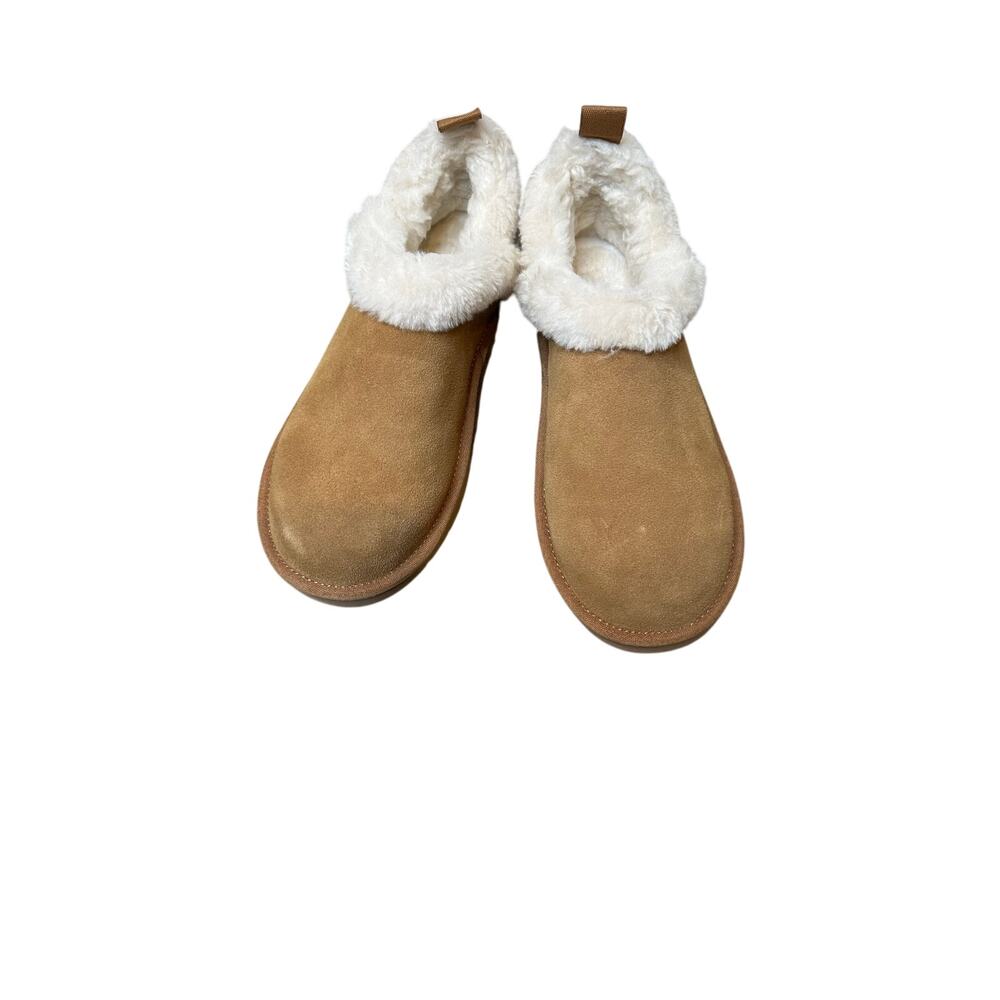 Koolaburra by UGG Burree Chestnut Suede Faux Fur Slippers 1133080 Womens 7